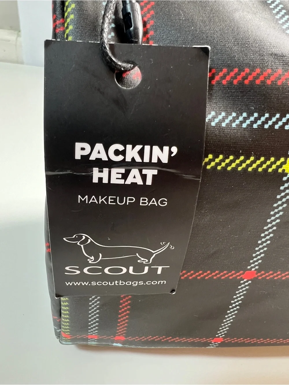 NWT SCOUT Packin’ Heat Makeup Bag SCOUTlander Plaid Travel Cosmetic Case